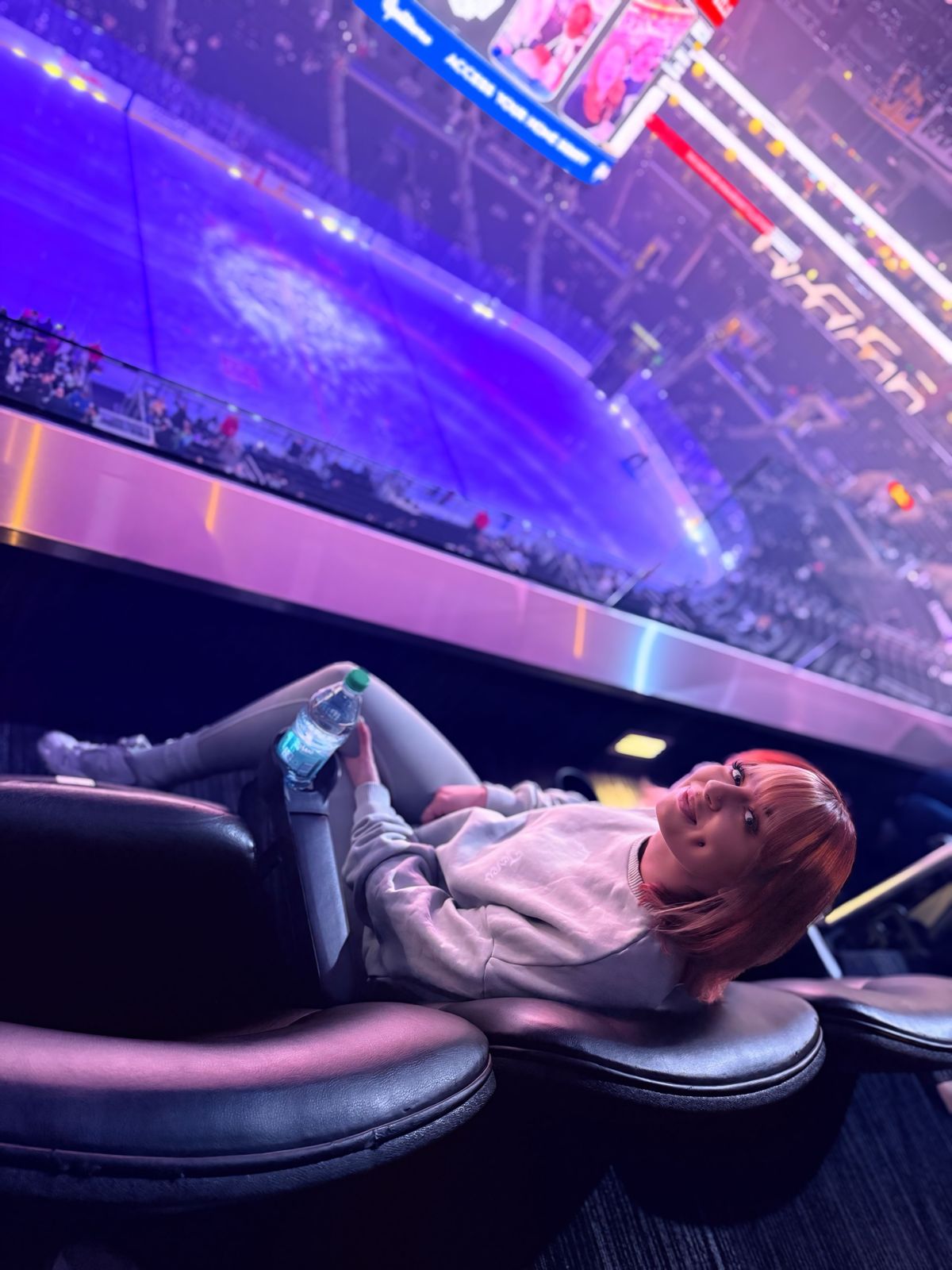SC House cast members on their night out at the LA Kings hockey game at Crypto.com Arena