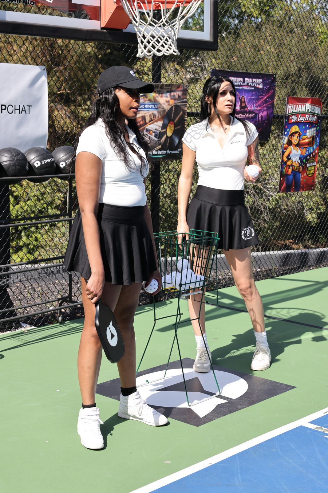 SC House cast members in racquet club uniforms at the house pickleball tournament