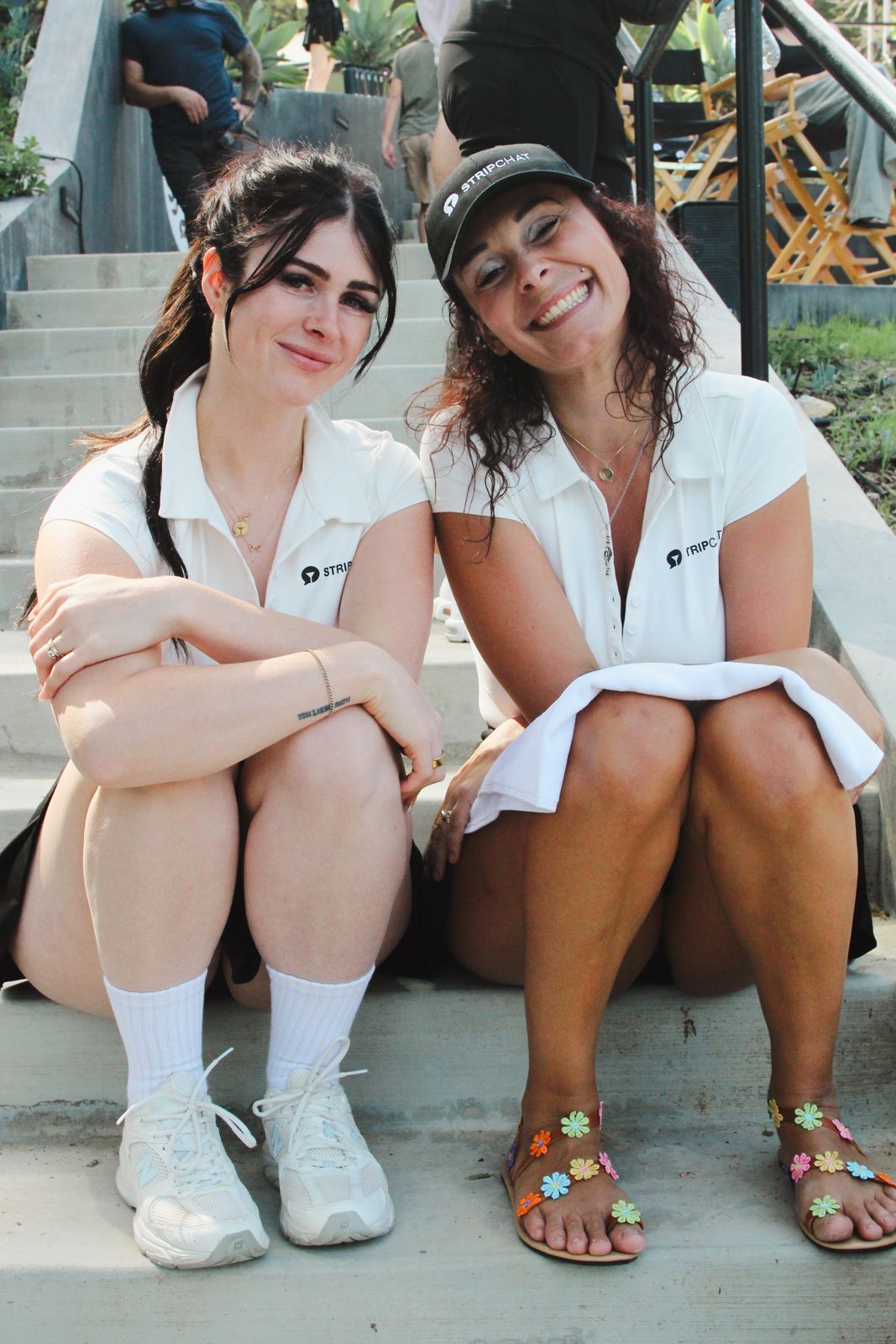 SC House cast members in racquet club uniforms at the house pickleball tournament
