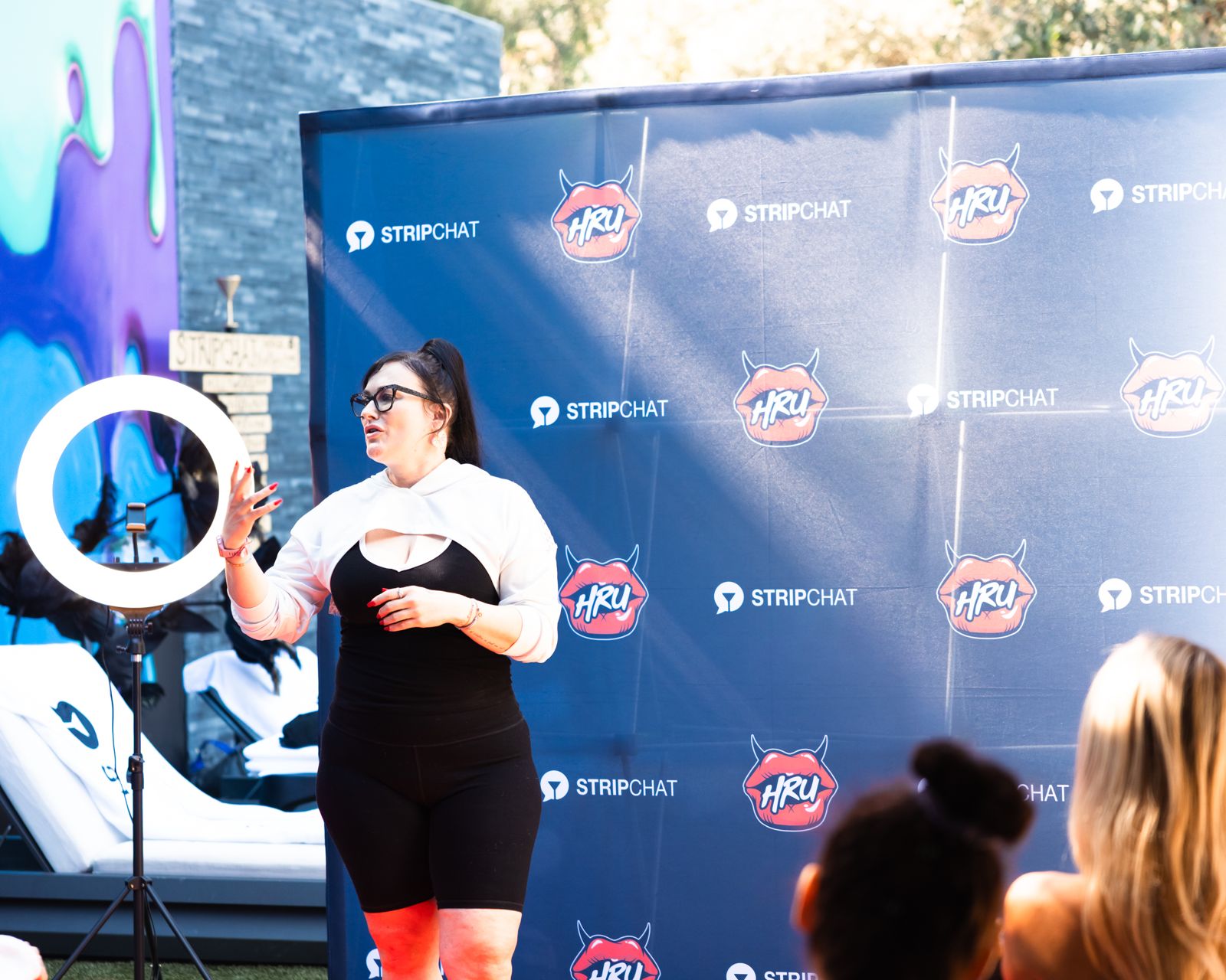 Media training day on the podcast red carpet at the SC House Hollywood