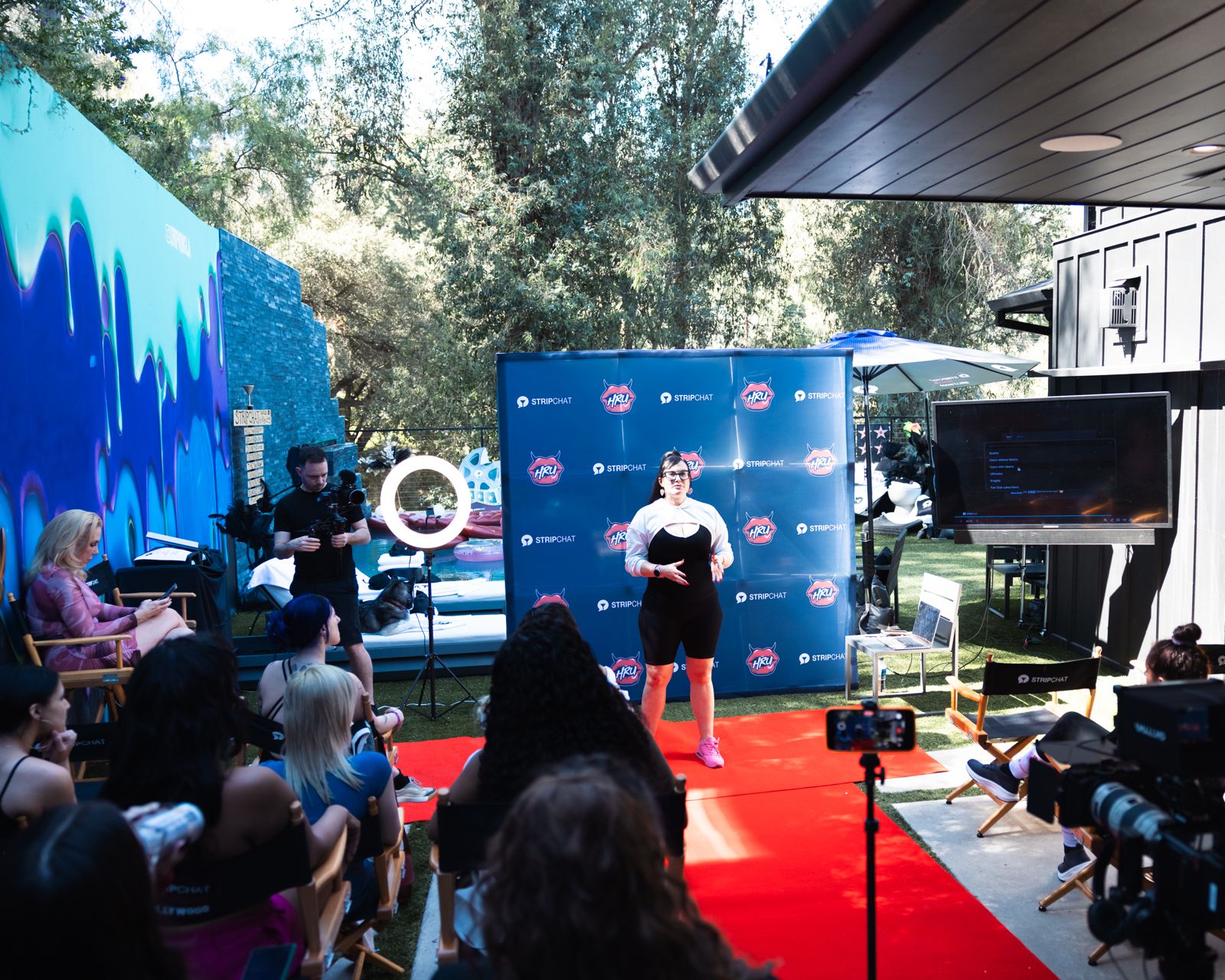 Media training day on the podcast red carpet at the SC House Hollywood